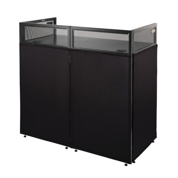 Mobilny stół DJ czarny – wynajem stołu DJ do eventów i imprez