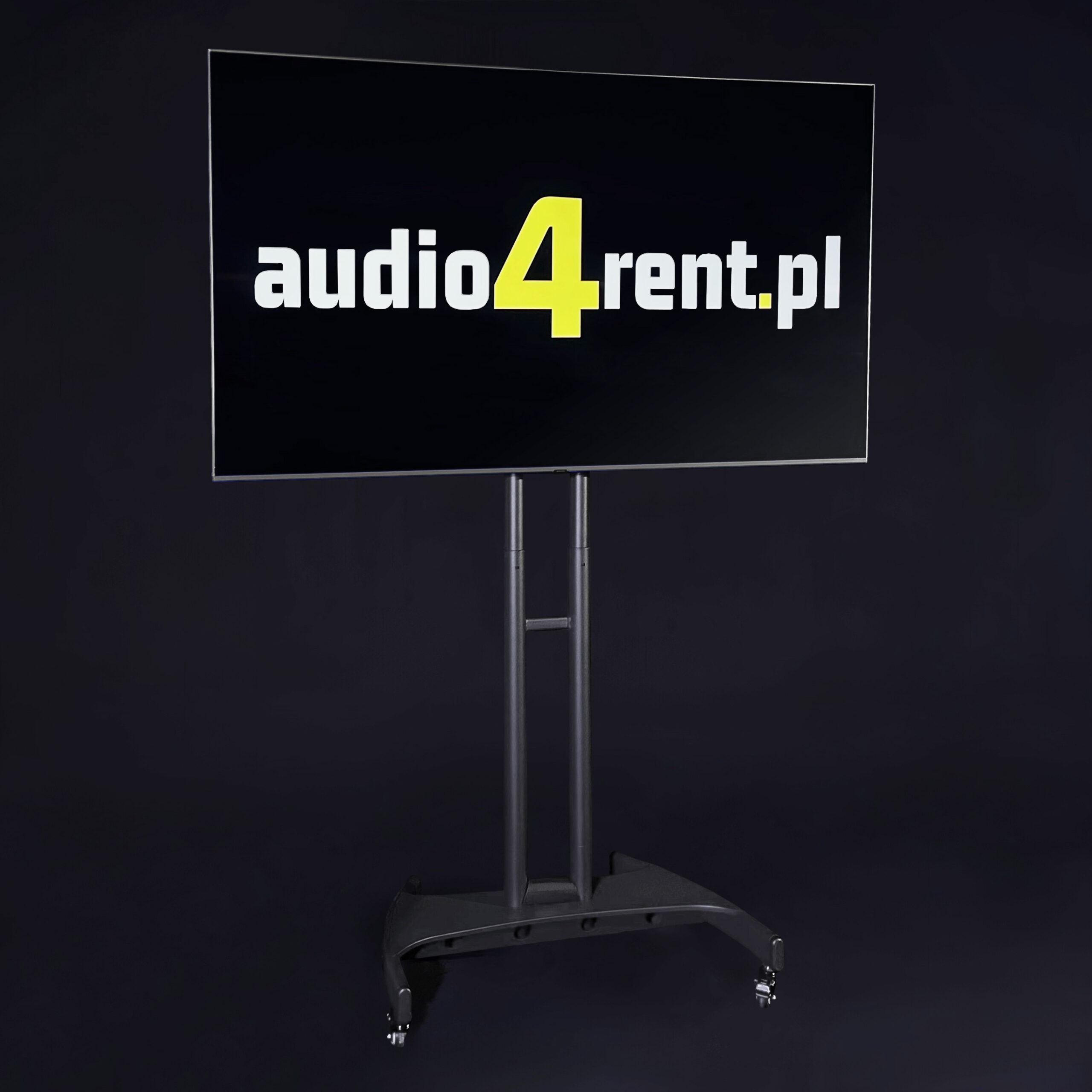 wypożyczalnia telewizorów Warszawa wynajem telewizora na statywie mobilnym do prezentacji targów konferencji